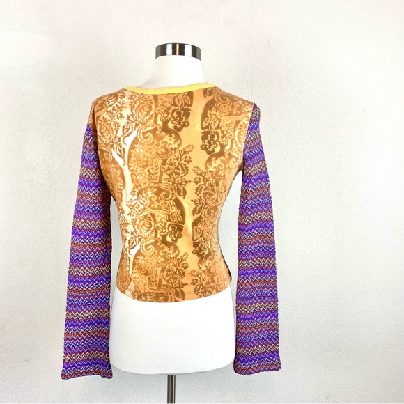 Cheap Thrill “Foxy” Long-sleeve Mesh 90’s/Y2K Top - Picture 4 of 6